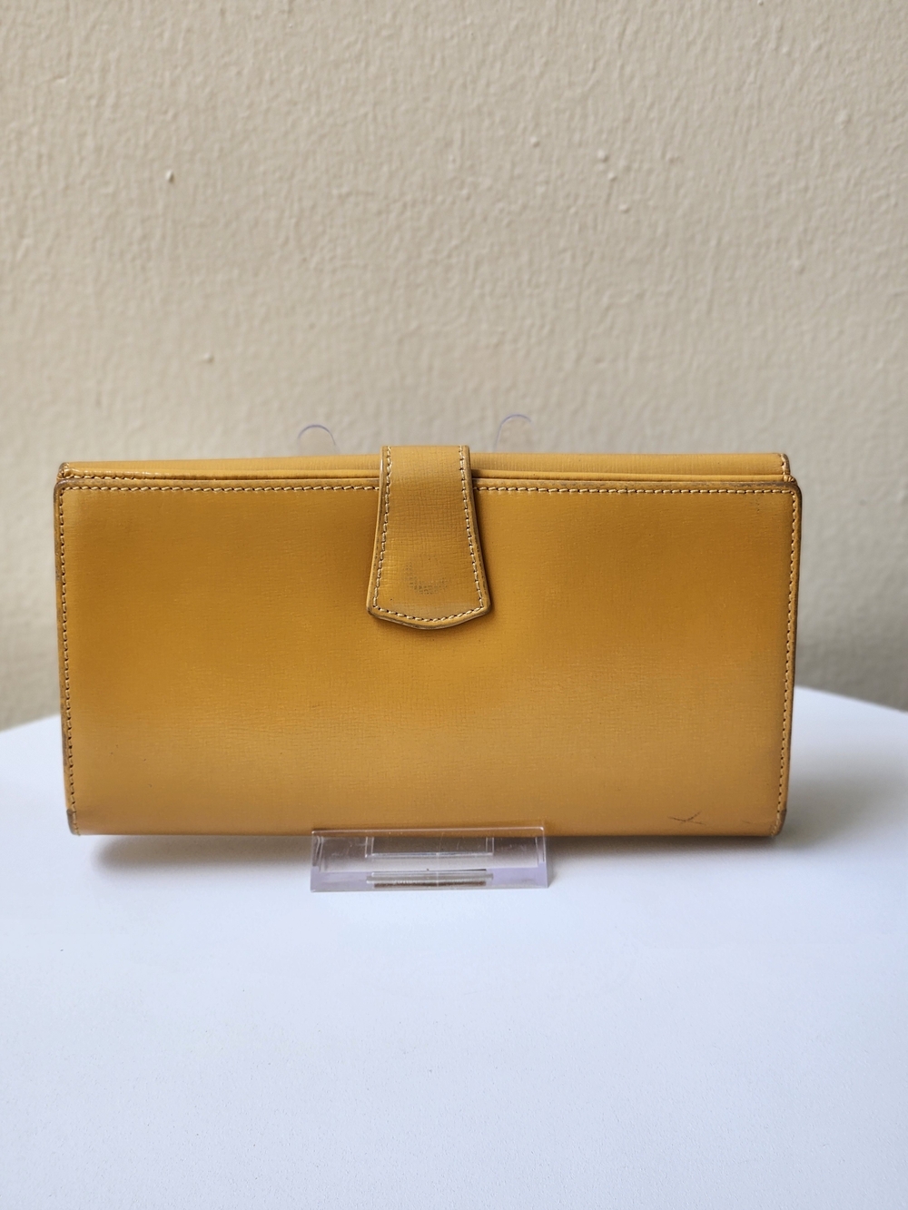 Loewe Madrid Vintage Mustard Yellow Leather Continental Wallet With Box, Dustbag - Picture 3 of 15